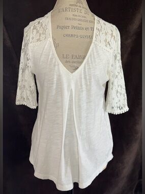 Anthropologie White casual Blouse By Meadow Rue